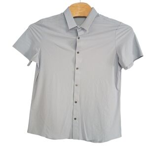 7 Diamonds American Me Short Sleeve Dusty Blue Shirt Mens Large